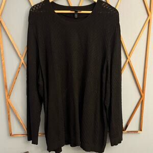 Lane Bryant Black Crew Neck Sweater